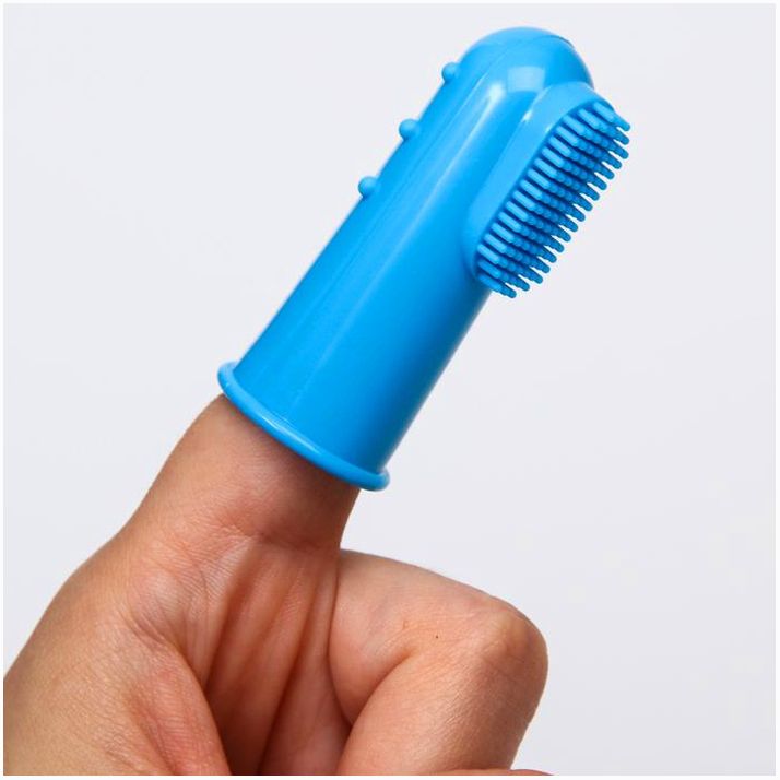 № 6913478 Детская зубная щетка, прорезыватель - массажер, силиконовая, на палец от 3 мес.