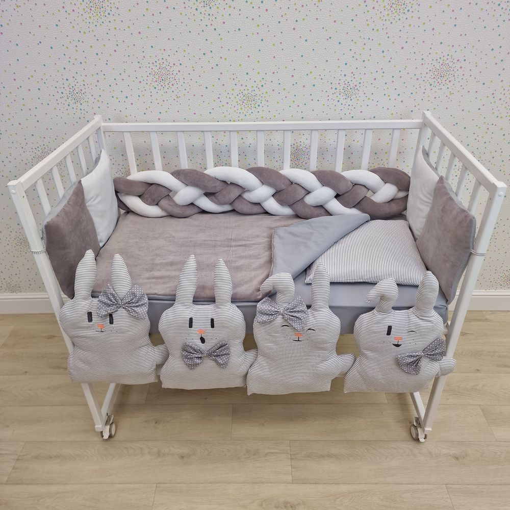 КПБ 16 пр (борт + пододеяльник + одеяло + наволочка + подушка + простынь (плюш/бязь) артикул анонс 1178-0-1бб