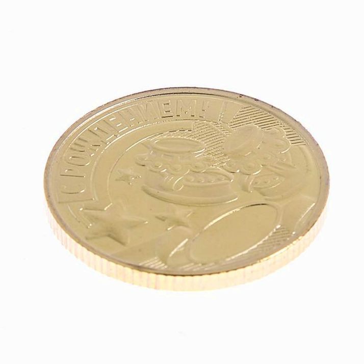 Картинка Монета в открытке "Малышу на счастье" (№3516451) от магазина Мир детей Товары для Новорожденных