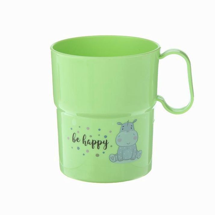 Кружка детская пластиковая с аппликацией, 300 мл, цвета МИКС артикул анонс 1240422