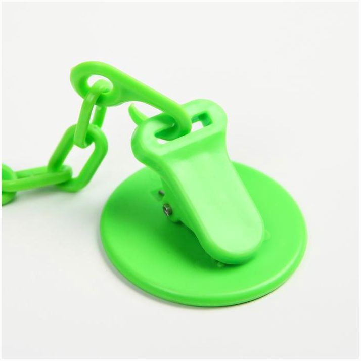 № 1476836 Соска-пустышка латексная классическая с кольцом «Медвежонок», на цепочке с прищепкой, от 0 мес.