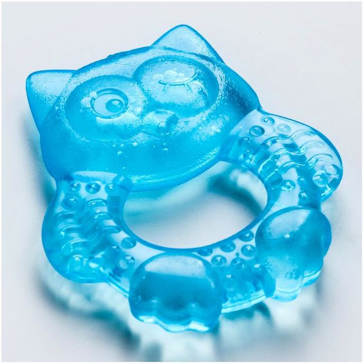 Картинка Прорезыватель охлаждающий «Совушка», колечко, цвет голубой, Крошка Я (№4780603) от магазина Мир детей Товары для Новорожденных