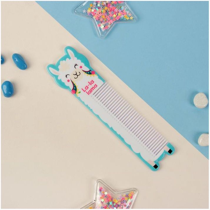 Расчёска фигурная «Ла-ла-лама», 14,7 ? 3,8 см артикул анонс 4563940
