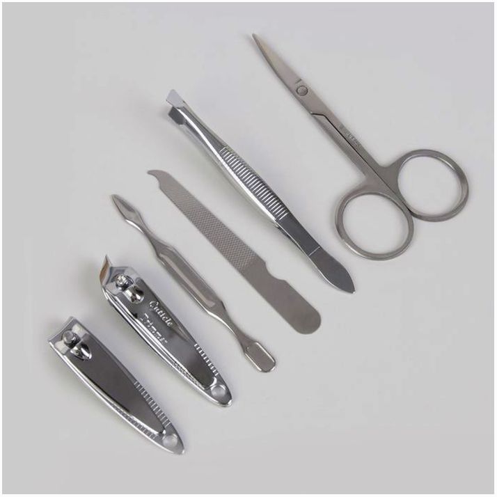 № 2570416 Набор маникюрный «Кошечки», 6 предметов, в футляре, рисунок и цвет МИКС