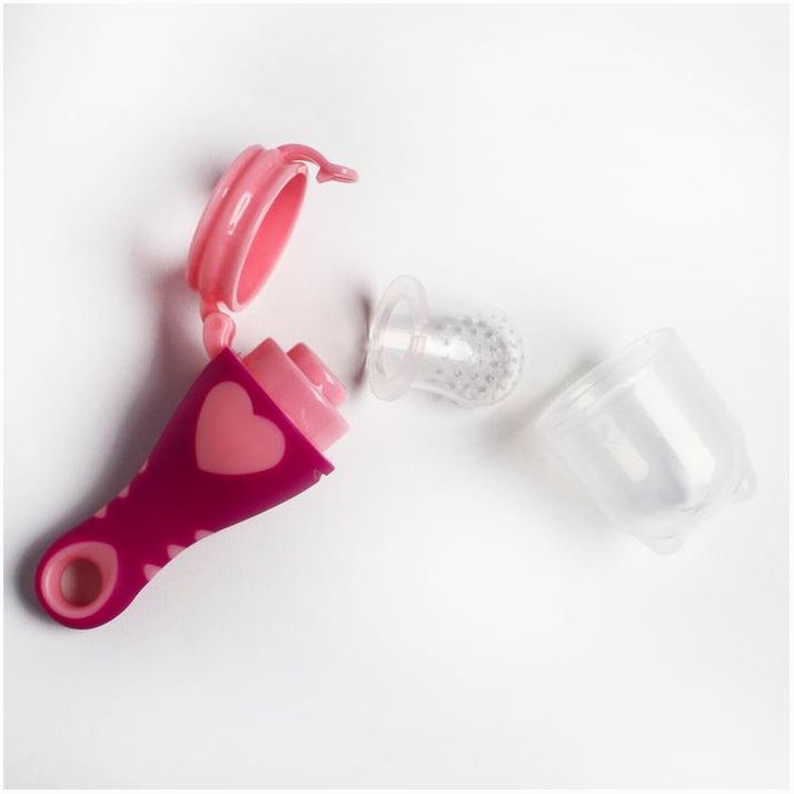№ 2272517 Ниблер для прикорма, с силиконовой сеточкой «Сердечко», цвет розовый