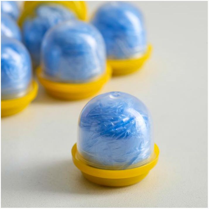 Бахилы в капсуле с желтой крышкой, 400х130мм, 20 мкм., 2,4 г. артикул анонс 4674122