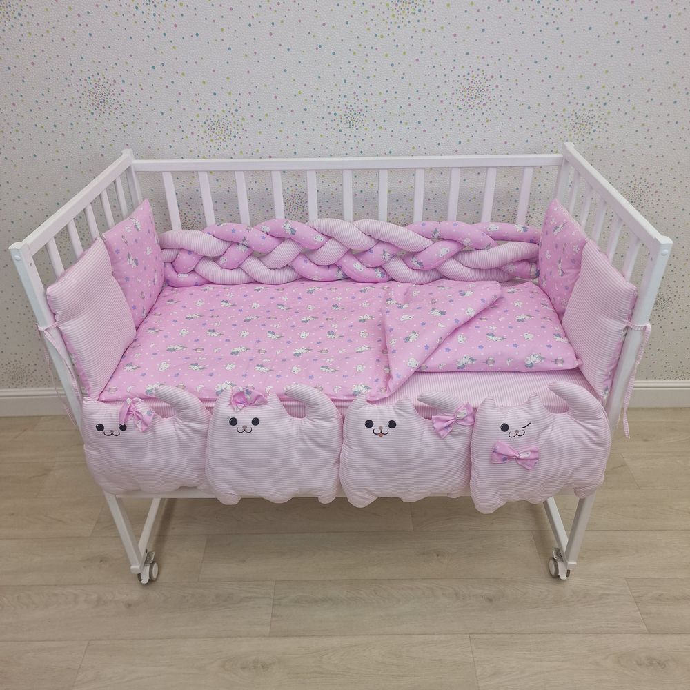 КПБ 14 пр (борт + пододеяльник + одеяло + наволочка + подушка + простынь (бязь) артикул анонс 1177-0-1бб