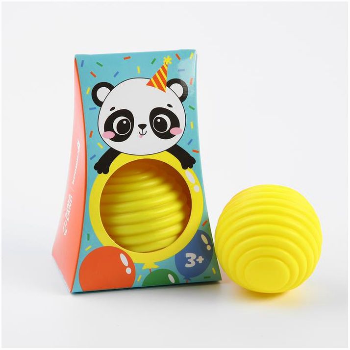 Развивающий тактильный мячик «Панда», с пищалкой, 1 шт, Крошка Я артикул анонс 4916705