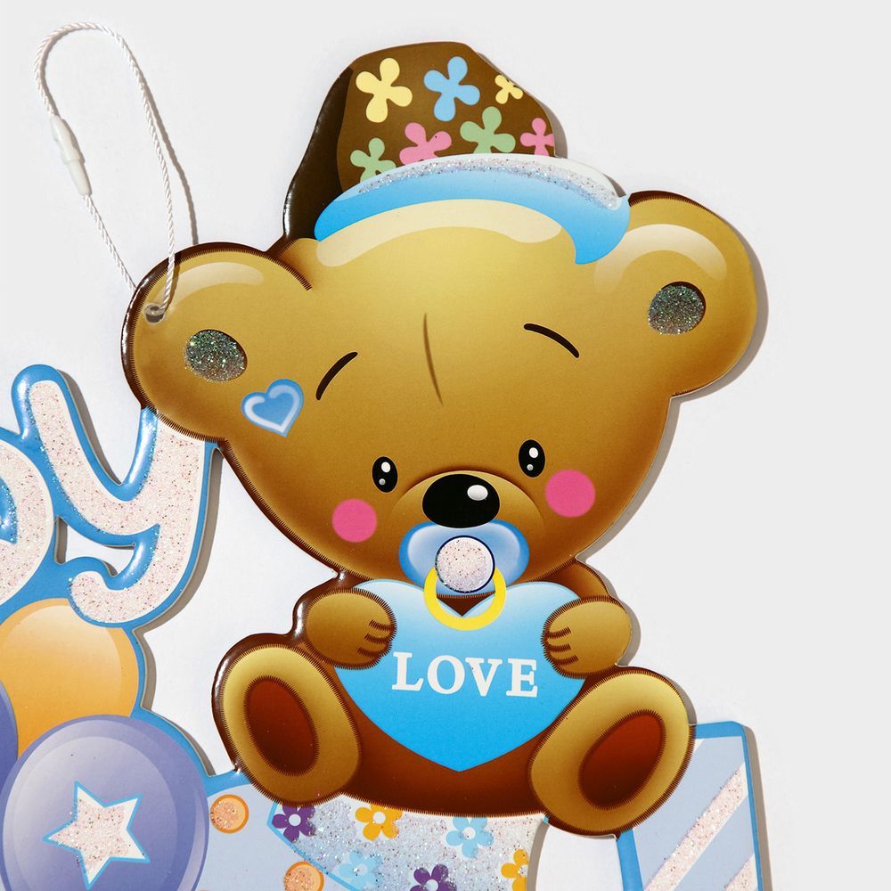 Картинка Декоративное украшение (подвеска) "Baby Boy" 28,5х26 см см, цв. голубой (№10519023) от магазина Мир детей Товары для Новорожденных