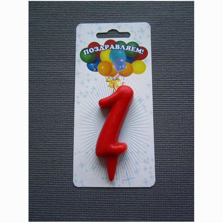 № 2303035 Свеча для торта цифра 