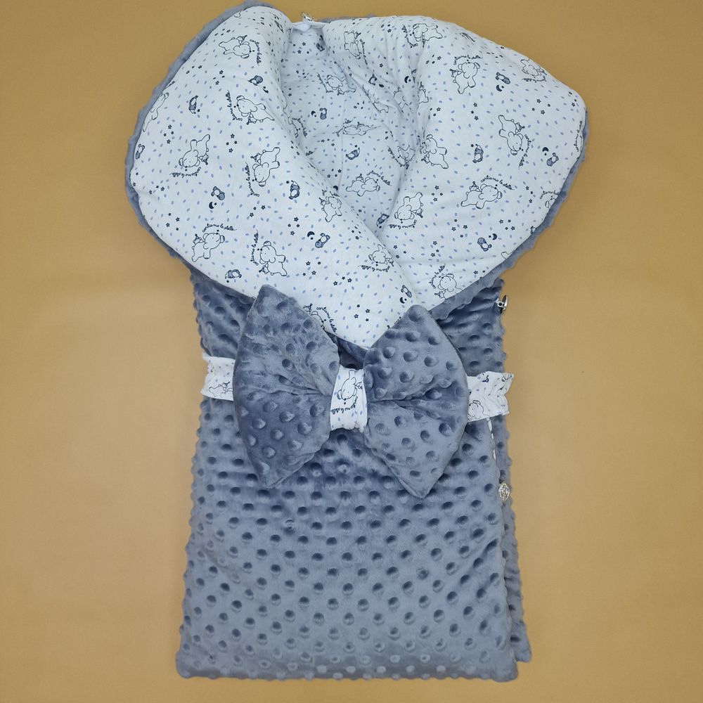 № 7504-0-1 Конверт - одеяло трансформер на пуговицах и молнии ассорти (плюш/кулирка)