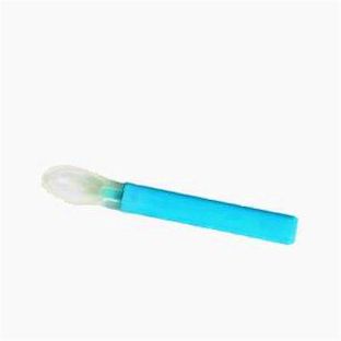 Картинка Ложка с силиконовым наконечником (пластик) (№1076Б) от магазина Мир детей Товары для Новорожденных