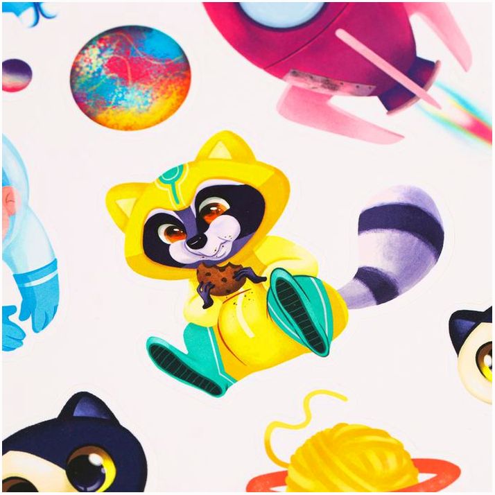 № 4135149 Развивающие наклейки для дома «Космические герои», 24 ? 37 см