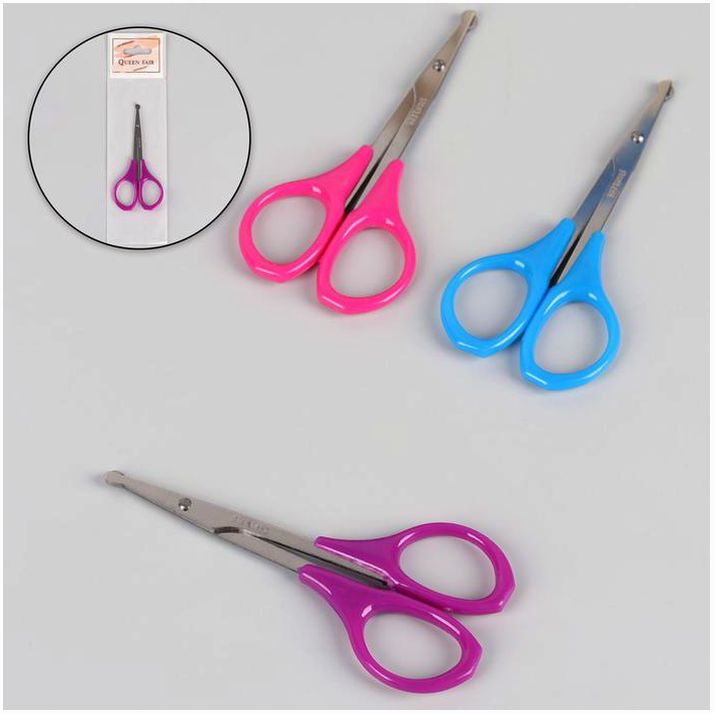 Ножницы, безопасные, прямые, 9 см, цвет МИКС артикул анонс 1203262
