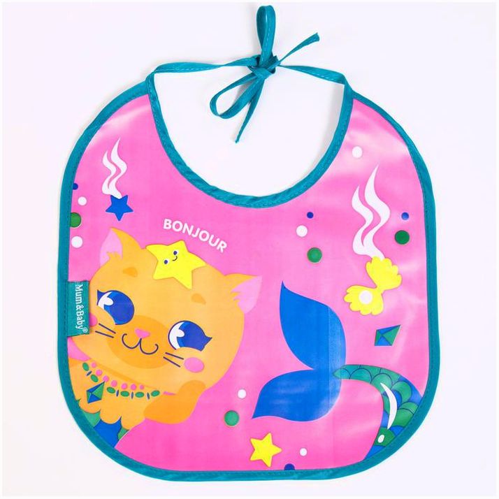 Нагрудник для кормления «ТРЕНД. Лапочки» непромокаемый на завязках, МИКС артикул анонс 5035216