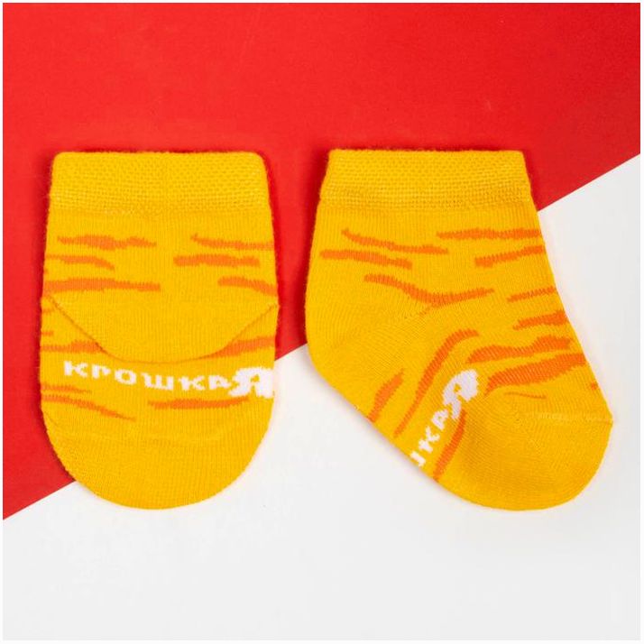 Картинка Набор новогодних носков Крошка Я «Тигр», 2 пары, 6-8 см (№7182770) от магазина Мир детей Товары для Новорожденных