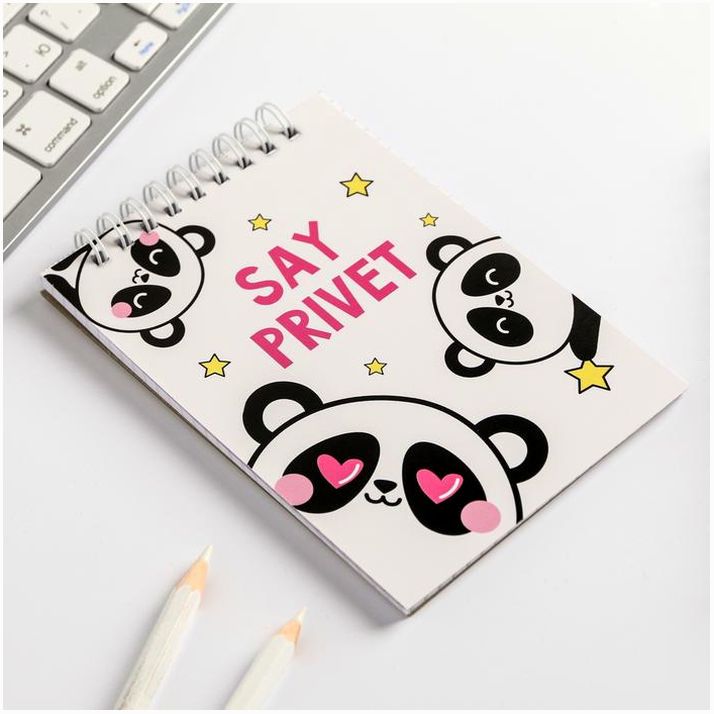 № 4446671 Блокнот на гребне Say privet, формат А6, 40 листов