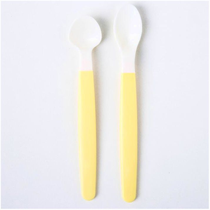 Картинка Набор посуды , 3 пр: тарелка двухсекционная, ложки 2 шт., от 5 мес., цвет жёлтый (№2352048) от магазина Мир детей Товары для Новорожденных