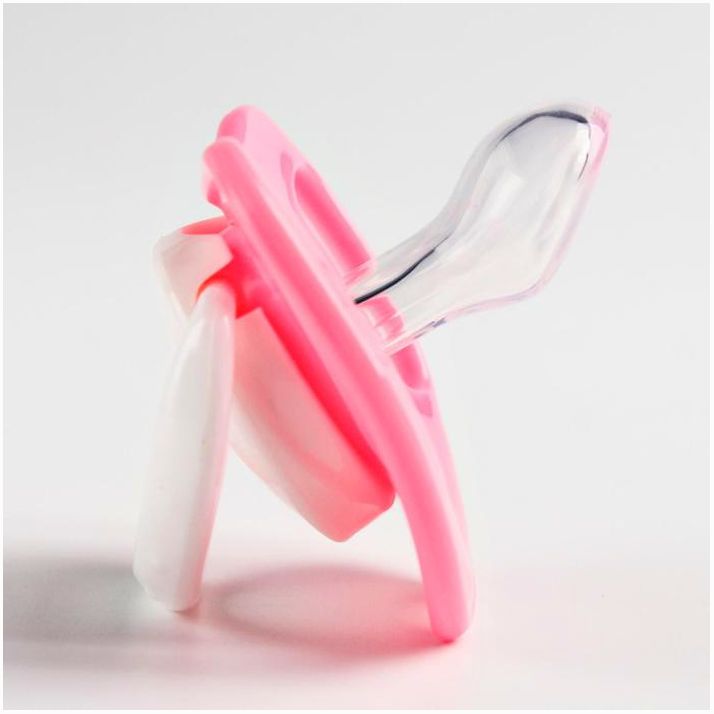 № 4591101 Соска-пустышка ортодонтическая, силикон, от 4 мес., с колпачком, цвет розовый