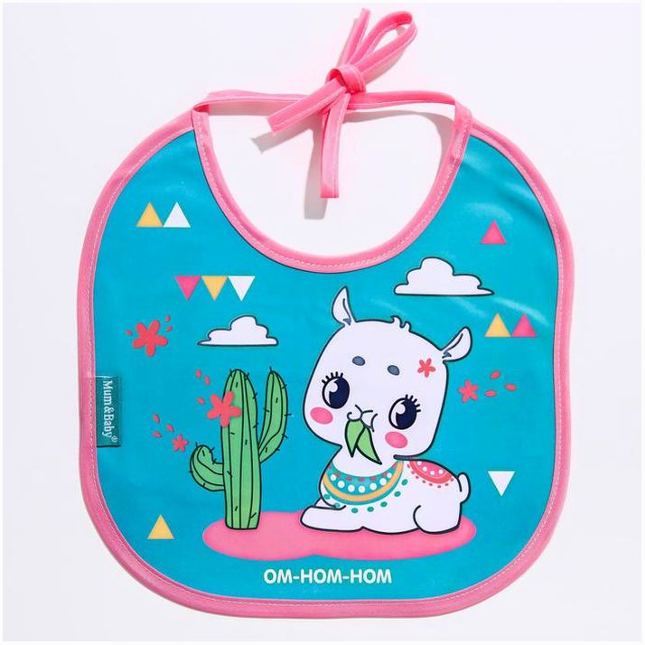 Картинка Нагрудник для кормления «ТРЕНД. Лапочки» непромокаемый на завязках, МИКС (№5035216) от магазина Мир детей Товары для Новорожденных