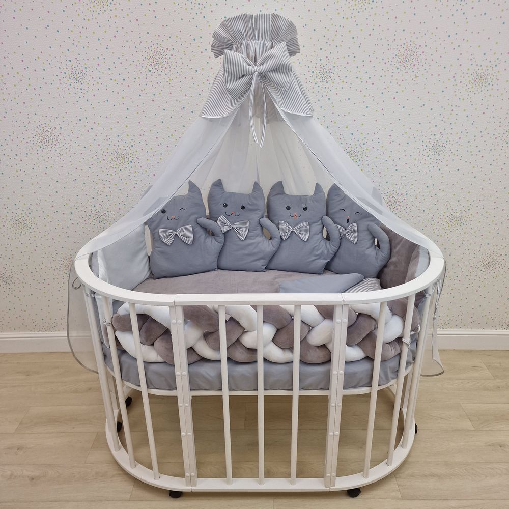 № 1180-0-1 КПБ 17 пр (балдахин + борт + пододеяльник + одеяло + наволочка + подушка + простынь (плюш/бязь)