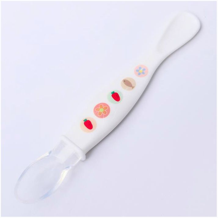 Ложка детская для кормления силиконовая, цвет белый артикул анонс 4770822
