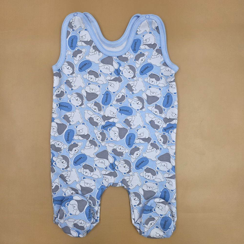 Ползунки на лямках №6 (футер, кнопки плечах) артикул анонс 16129-62МД