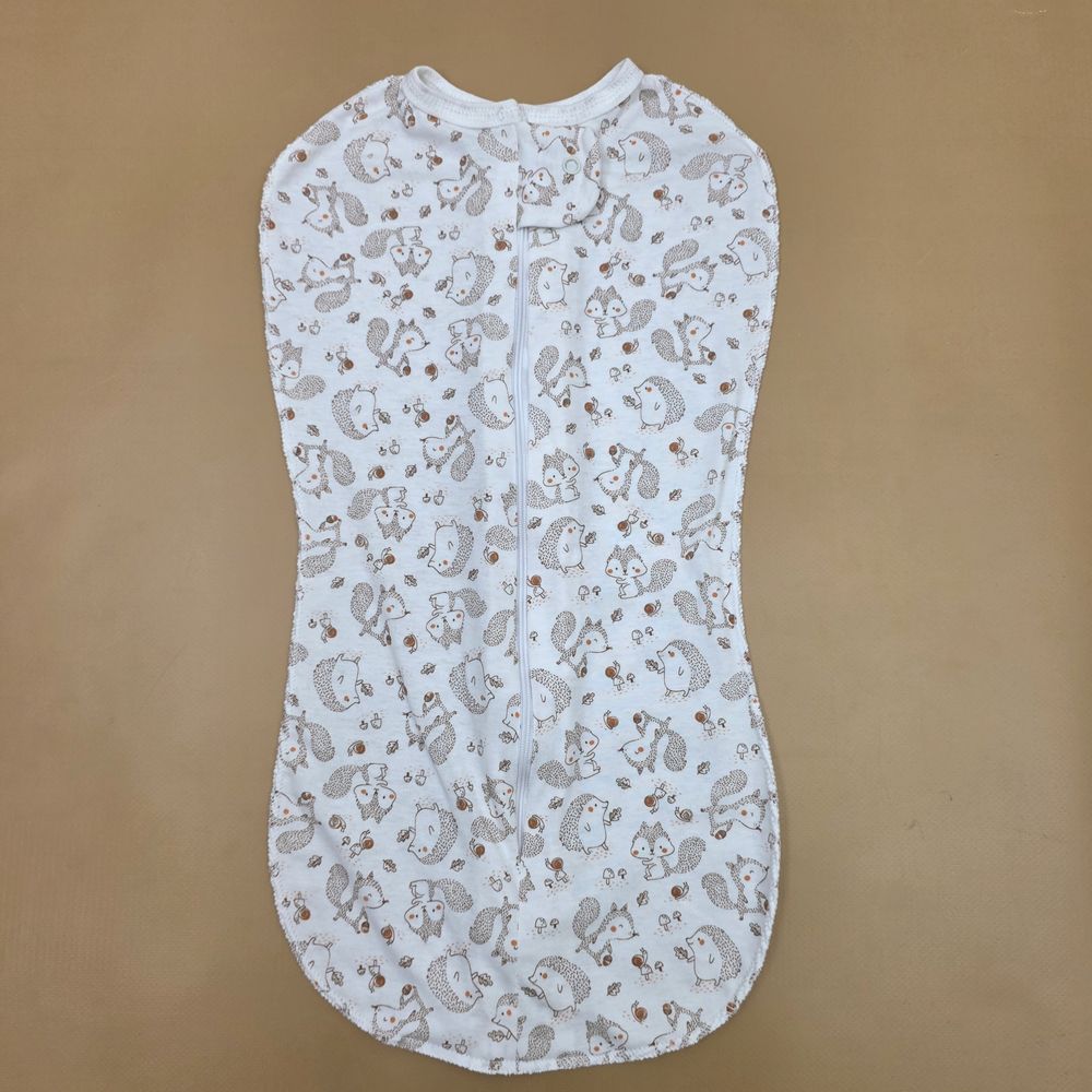 Пеленка - конверт/кокон №1 на замке для пеленания (кулирка, швы наружу) артикул анонс 1103-56МД