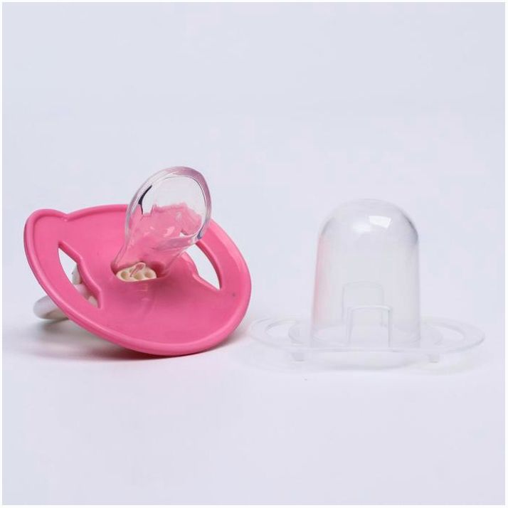 Картинка Соска-пустышка ортодонтическая, силикон, от 6 мес., с колпачком, «Ракушка», цвет розовый (№4770931) от магазина Мир детей Товары для Новорожденных
