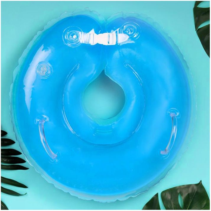 № 3876324 Круг детский на шею, для купания, «Морские животные», от 1 мес, двухкамерный, с погремушками