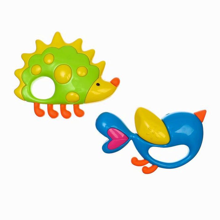 Набор погремушек «Ежик и Птичка», 2 шт, Крошка Я артикул анонс 142435