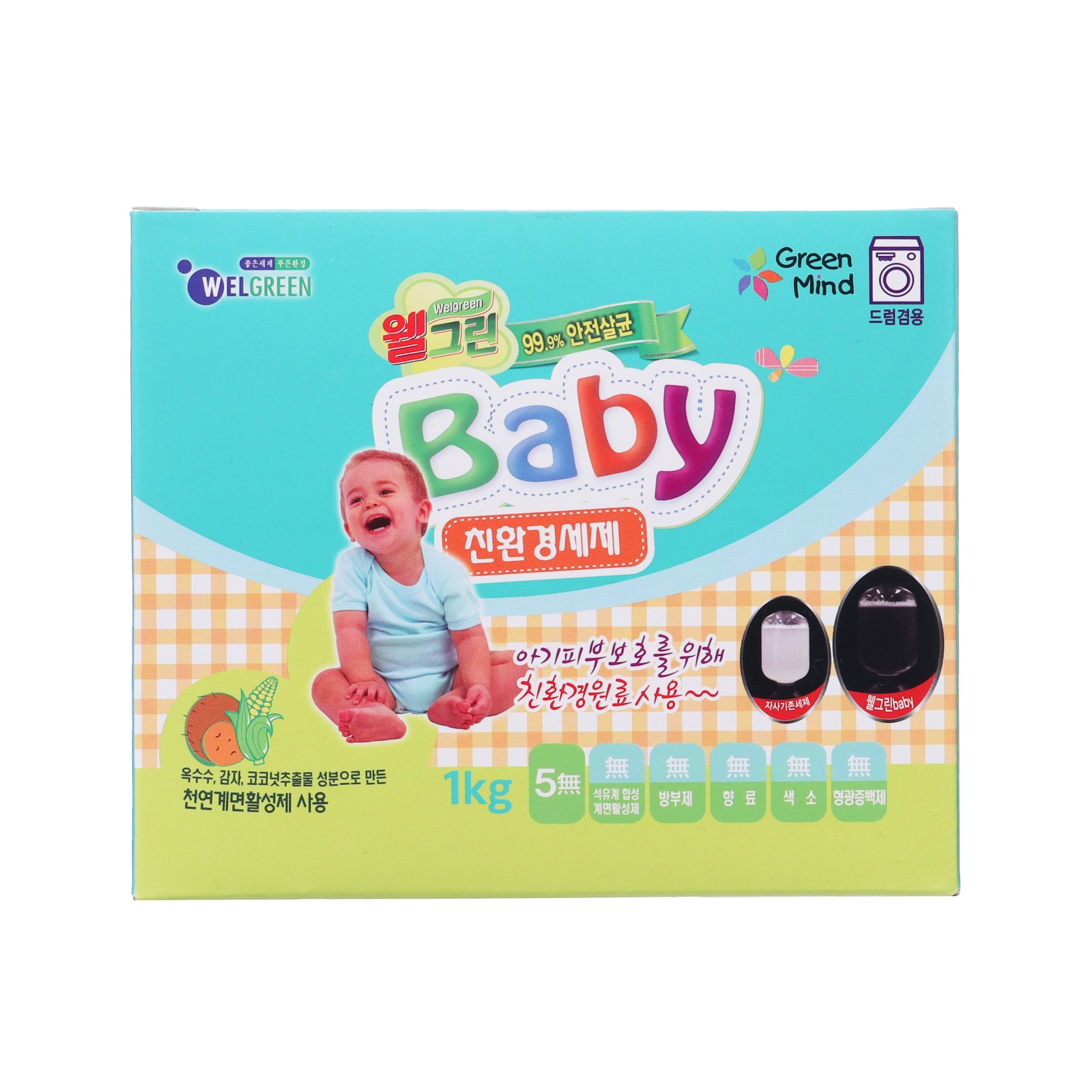 Стиральный порошок Welgreen Baby для стирки детского белья, 1 кг артикул анонс 9927916