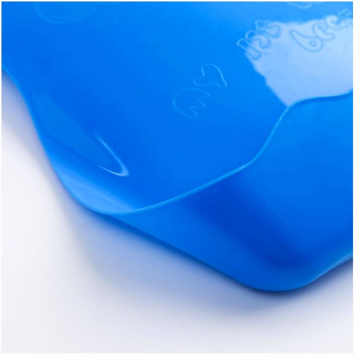 № 2932063 Нагрудник для кормления пластиковый с карманом, цвет сининй