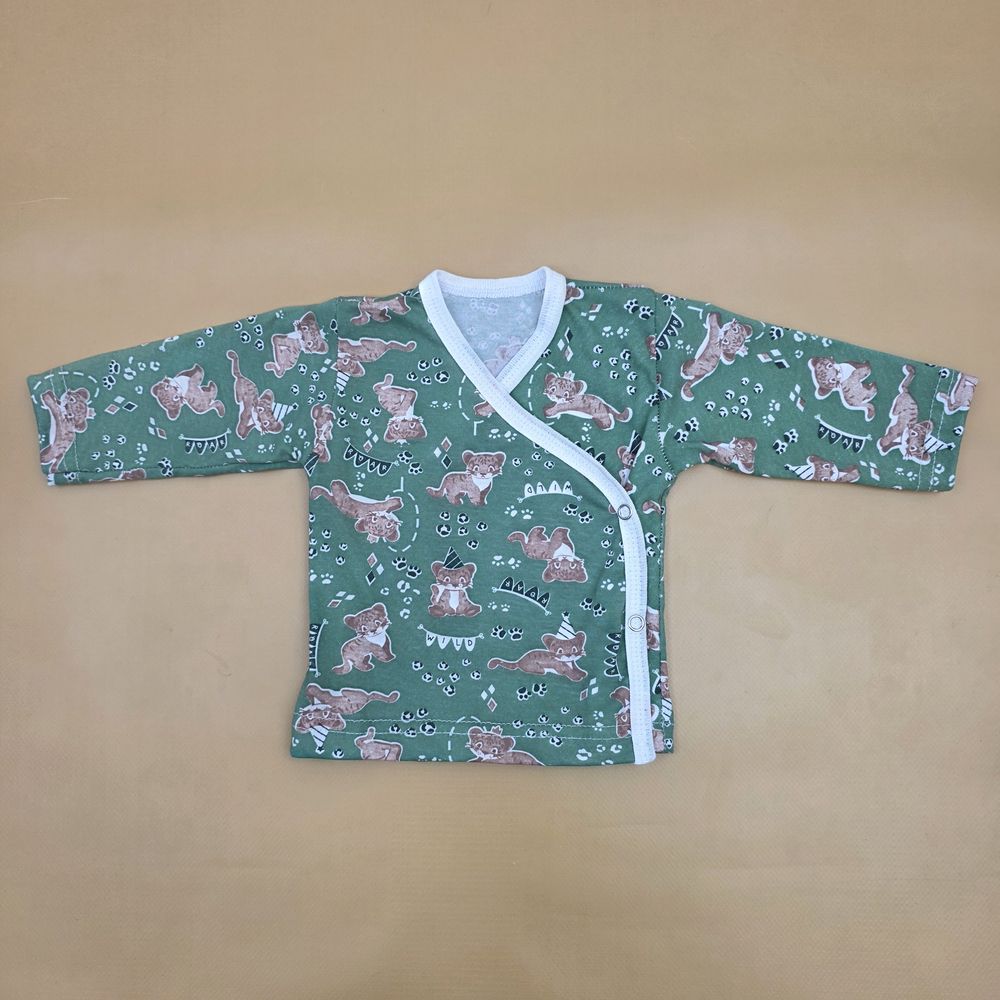 Распашонка №1 (кулирка, на запах, короткий рукав, швы наружу) артикул анонс 1505-62МД