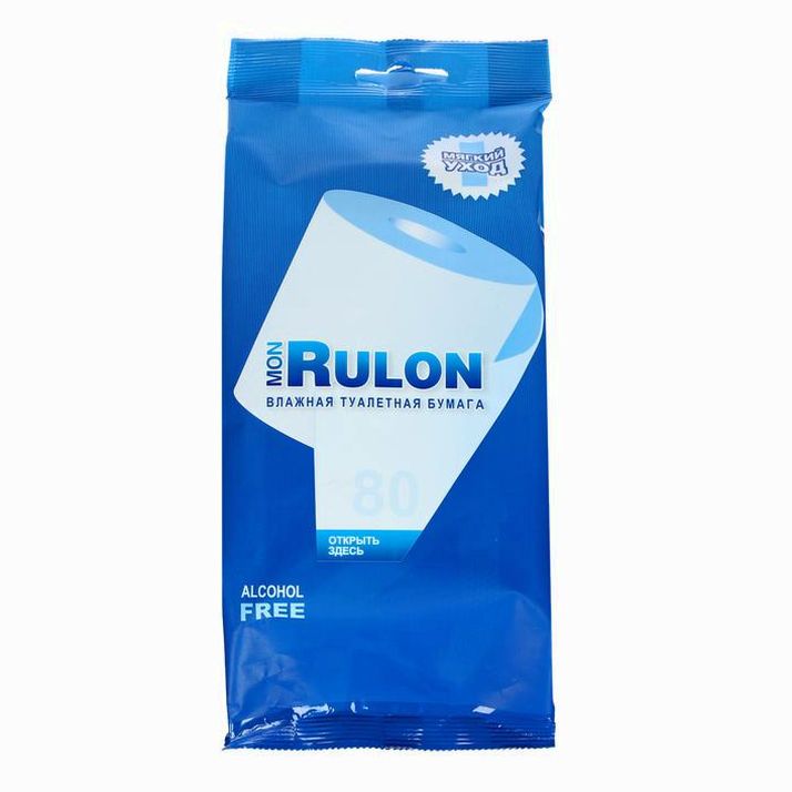№ 744291 Туалетная бумага Mon Rulon, влажная, 80 шт.