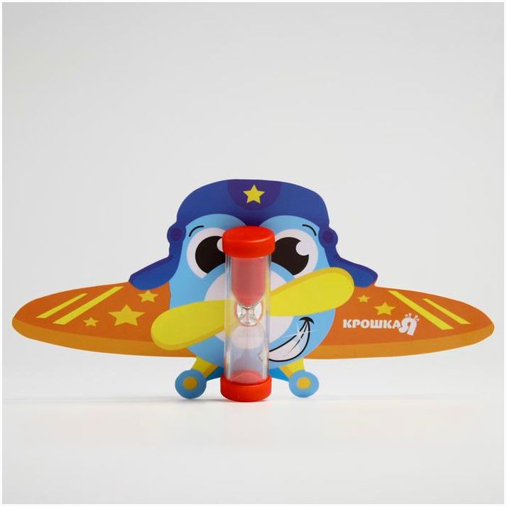 Картинка Песочные часы детские для чистки зубов на присоске «Самолётик», 3 минуты, виды МИКС (№3893609) от магазина Мир детей Товары для Новорожденных