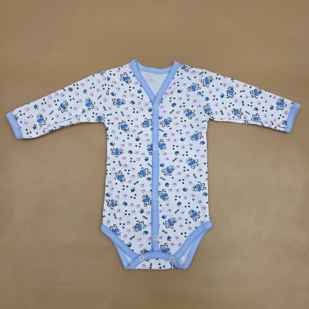 Боди №3 (интерлок, кнопки снизу и спереди, длинный рукав) артикул анонс 0117-68МД