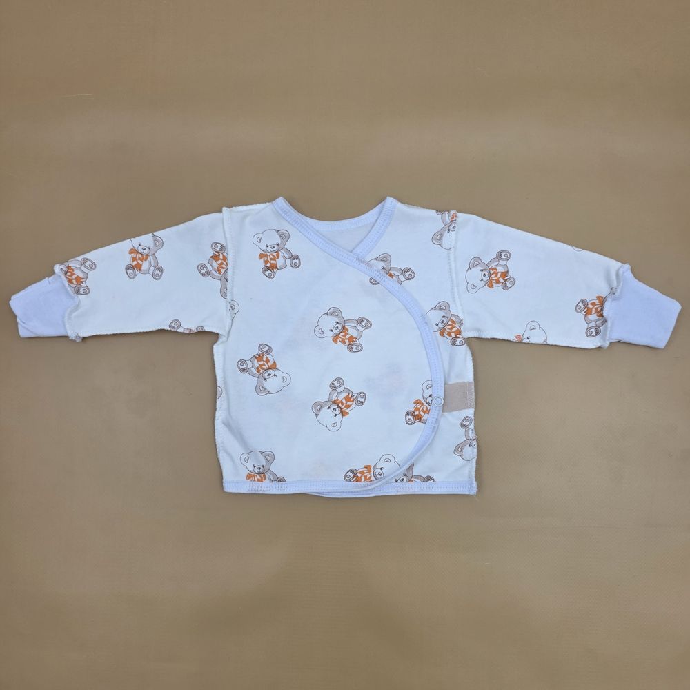 Распашонка №11 (футер, кнопки сбоку, зашитая ручка, швы наружу) артикул анонс 15190-62МД