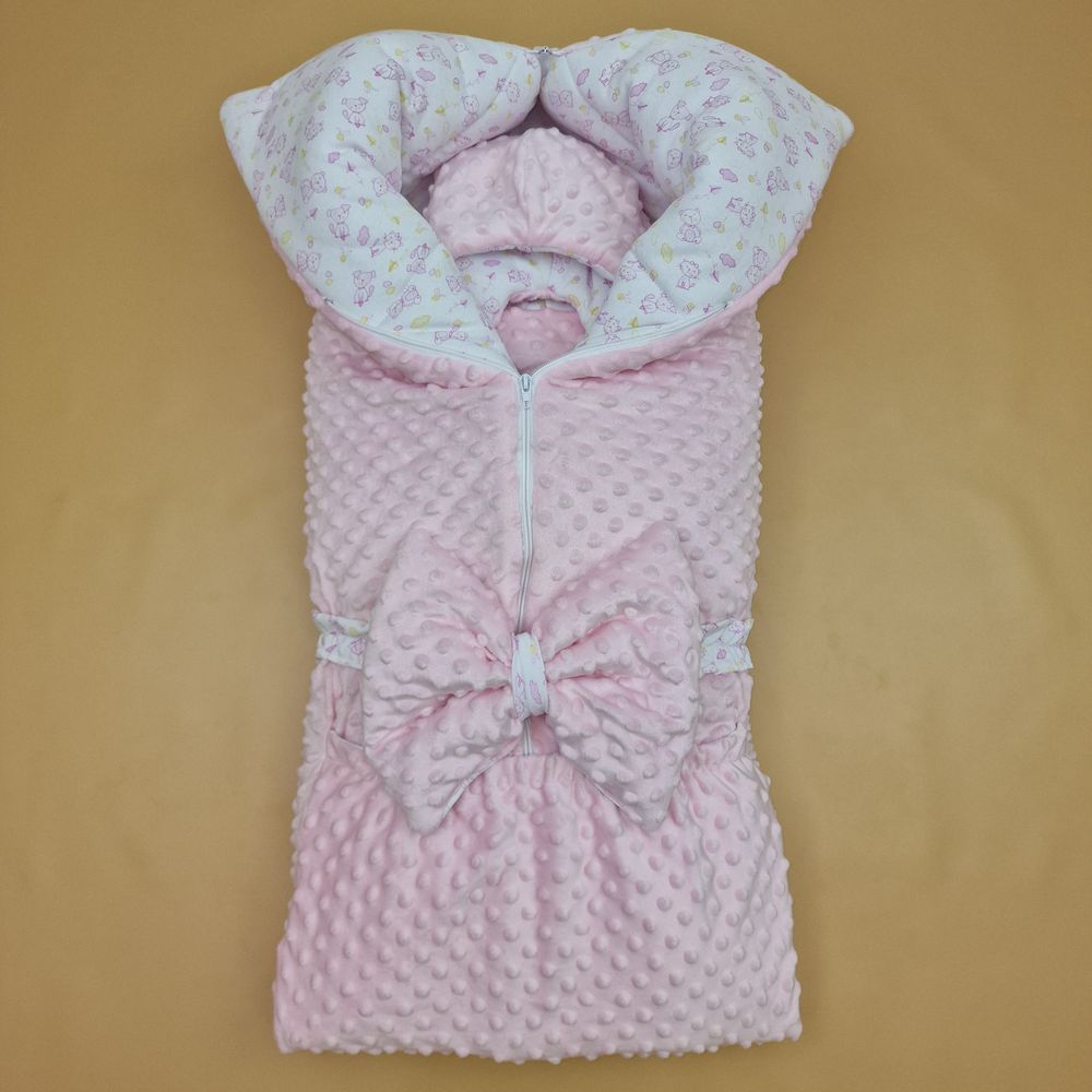 Конверт - одеяло трансформер с карманом+бант-подушка ассорти (плюш/интерлок) артикул анонс 7496-0-1_07