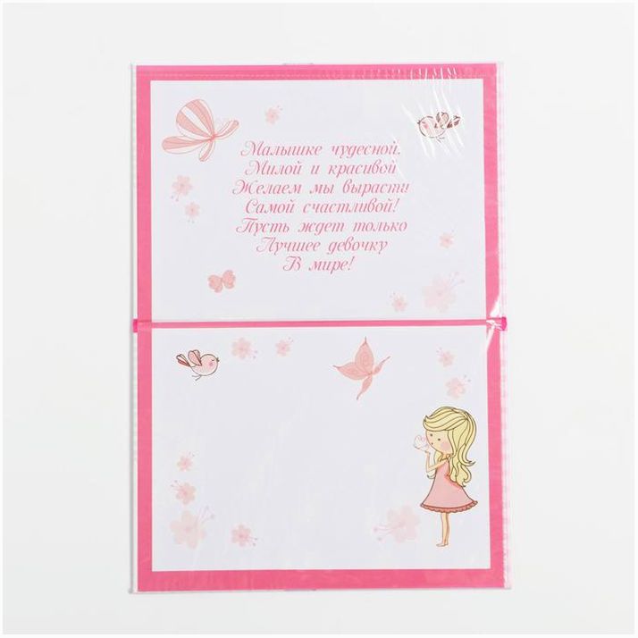 Картинка Папка для свидетельства о рождении малышки «Зайка», А5 (№3809690) от магазина Мир детей Товары для Новорожденных