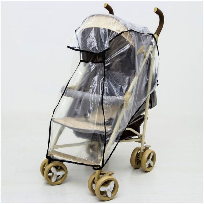 Дождевик на прогулочную коляску, прозрачный артикул анонс 5178902