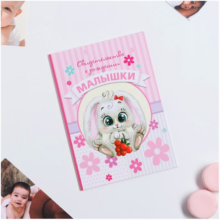 Папка для свидетельства о рождении малышки «Зайка», А5 артикул анонс 3809690