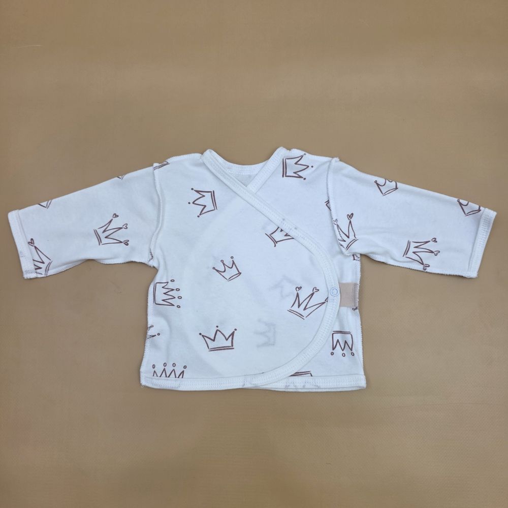 Распашонка №5 (интерлок, кнопки сбоку, длинный рукав, швы наружу) артикул анонс 1586-62МД