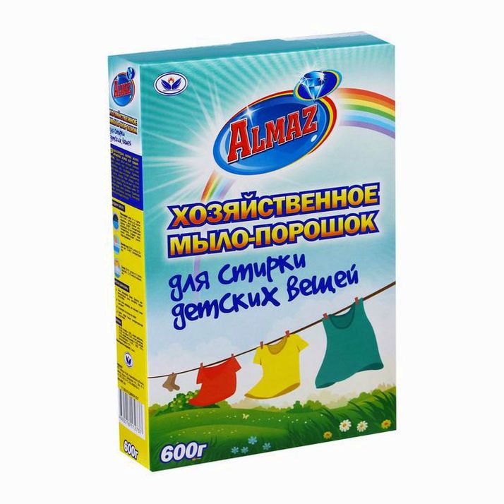 Almaz Хозяйственное Мыло-Порошок для стирки детских вещей, 600 гр артикул анонс 5005267