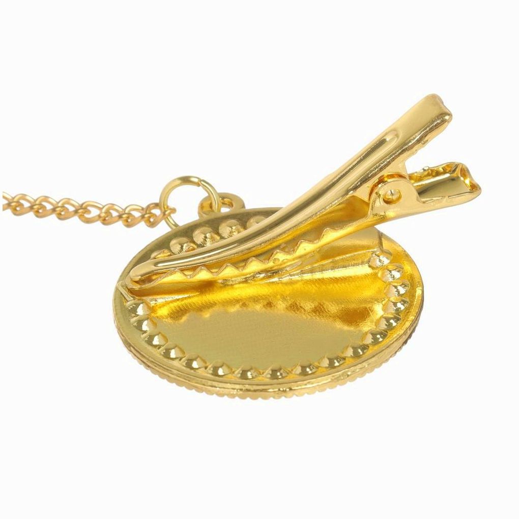 № 10092754 Набор: соска - пустышка ортодонтическая с держателем «Корона», с колпачком, от 6 мес,золотая, стразы