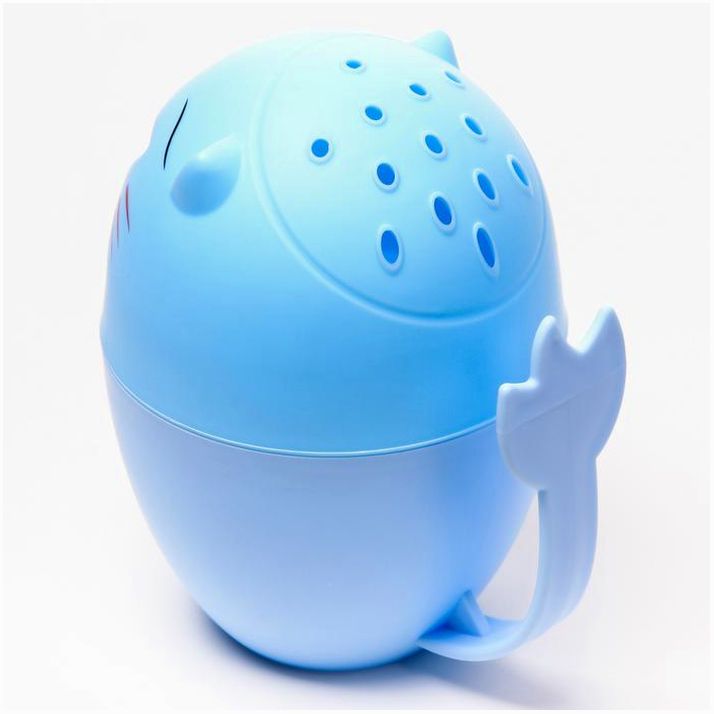 № 7761342 Ковш для купания и мытья головы, детский банный ковшик, хозяйственный «Котик», цвет голубой