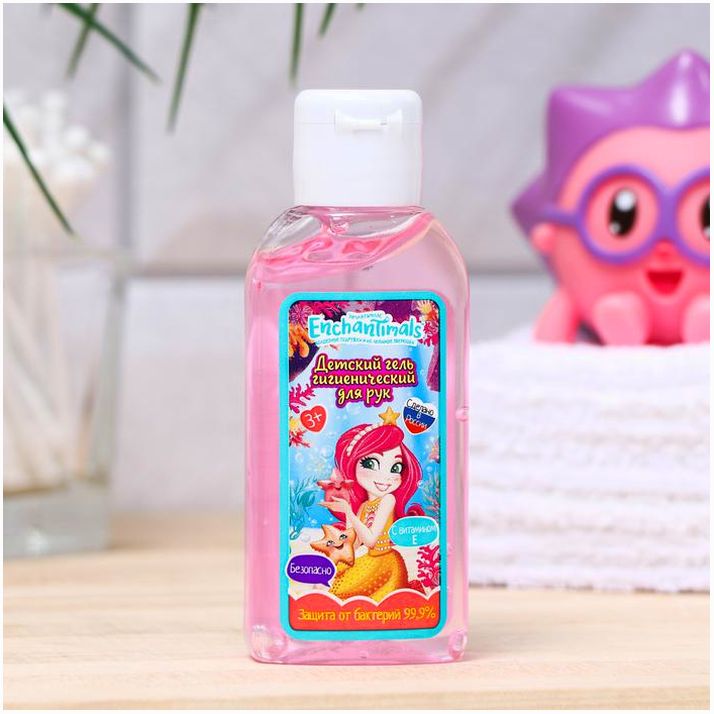Гель гигиенический для рук «Энчантималс» детский, с антибактериальным эффектом, 60 мл артикул анонс 7337306