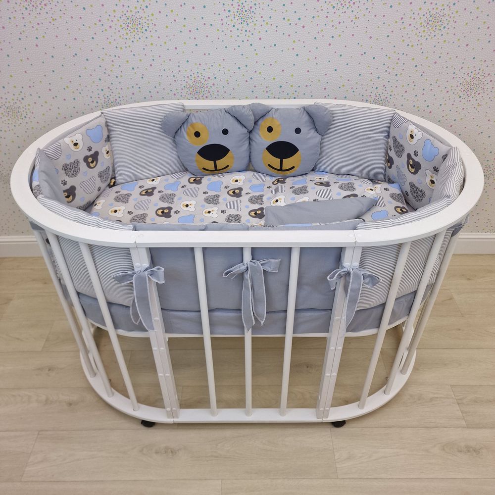 КПБ 17 пр (борт + пододеяльник + одеяло + наволочка + подушка + простынь (бязь) артикул анонс 1132-0-1бб_08