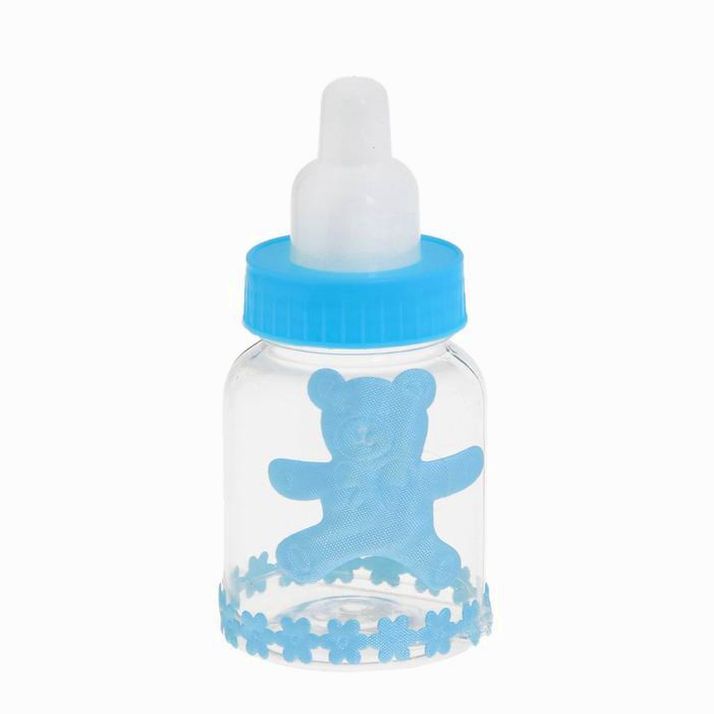 Бонбоньерка «Бутылочка с мишкой», цвет голубой артикул анонс 1019670