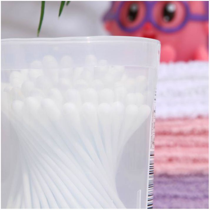 № 7488615 Ватные палочки для детской гигиены Amra с алоэ вера (цилиндр) 100 шт.